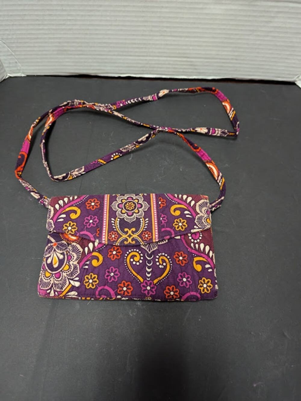 Vera Bradley Safari Sunset Crossbody Wallet Purse Travel Removable Strap